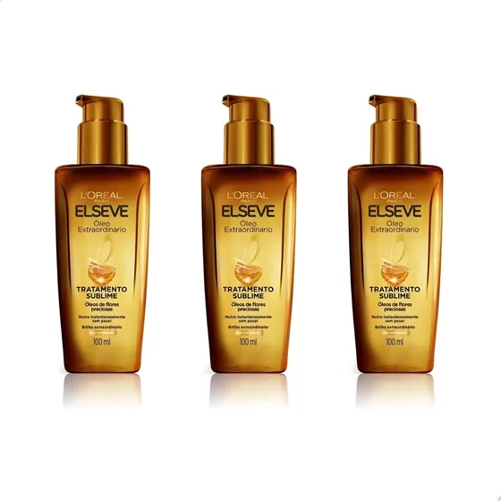 Óleo Extraordinário Para Cabelo Elseve Ml Loreal Paris 3 Un