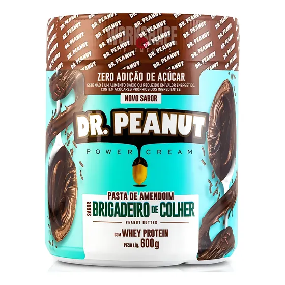 Pasta De Amendoin Dr Peanut Power Cream Whey Protein 600g Sabor Brigadeiro