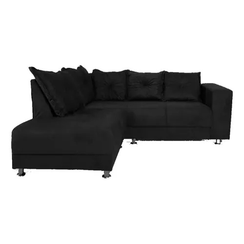Lugo ¿Max Sillón Esquinero Juego De Living Chaice Fijo Color Negro