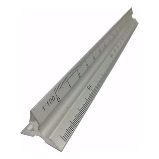 EscalĂmetro N°1 RĂ©gua Triangular Metal 30cm Desenho Escalas EscalĂmetro N°1 RĂ©gua Triangular Metal 30cm Desenho Escalas