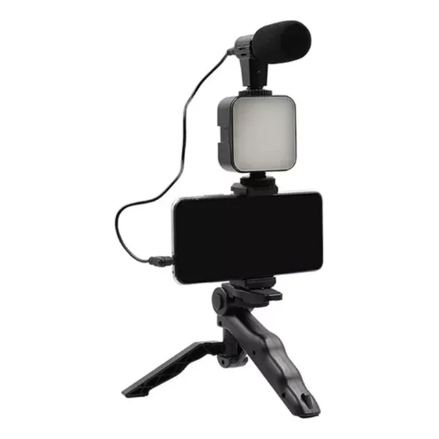 Estabilizador Tripode Soporte Celular Led Microfono +control
