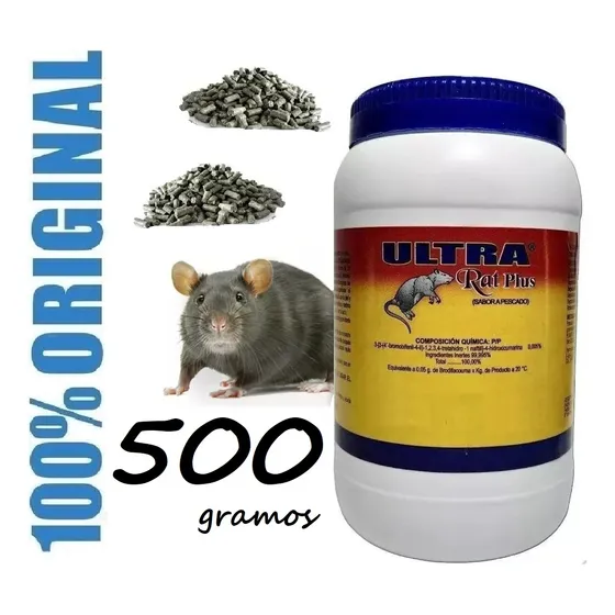 Veneno Para Ratas Ratones Ultrarat Plus 500 Gramos Original