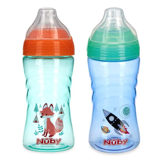 Nuby, Paquete De 2 Unidades Con Estampado Antiderrames, Para