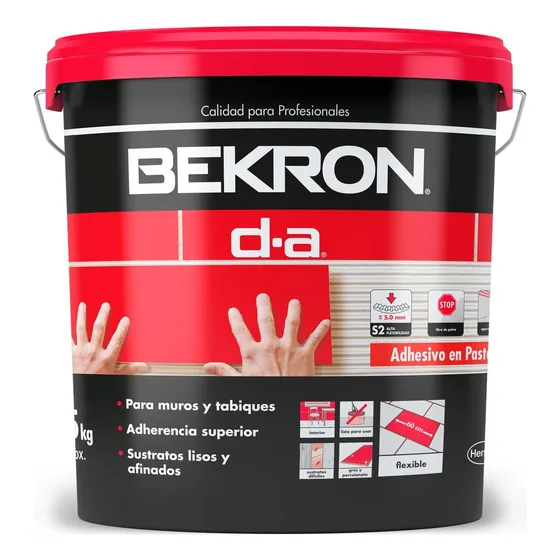 Adhesivo Cerámico Bekron Doble Acción Da Tineta 25 Kg Pasta