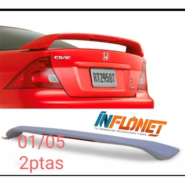 Cola De Pato Alta Honda Civic 2001 Al 2005 Coupe Con Luz 802