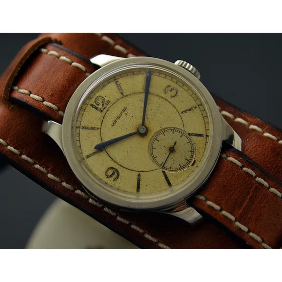 Raro Longines Military - Lindo Dial Original - Corda Manual