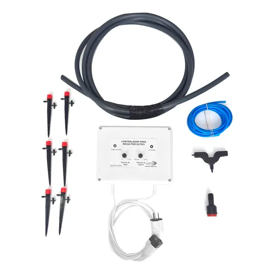 Kit Riego Automático Por Goteo Para Cultivo Indoor 6 Macetas