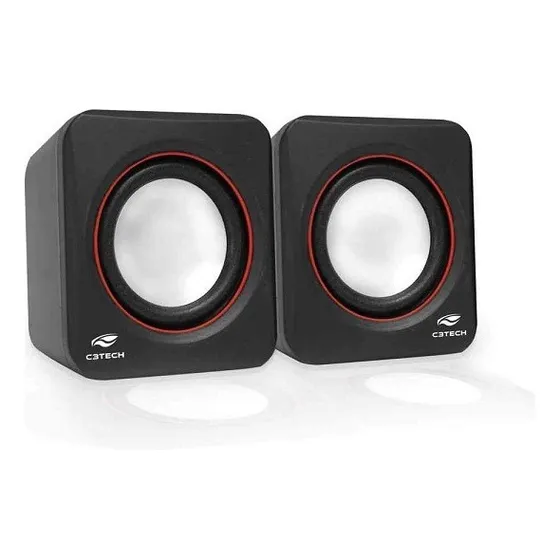 Caixa De Som Speaker 2.0 3w Sp-301bk Preta C3 Tech Cor Preto USB