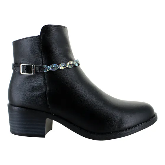 Tropicana Botin Tacon Vestir Moda Casual Brillos Mujer 91199