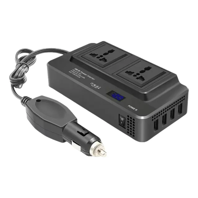 Inversor De Corriente Para Coche 200w Dc 12v A 220v 4usb