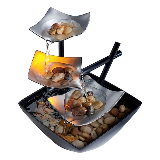 Fuente de Agua Decorativa Gadnic Para Interiores con Luz Cascada