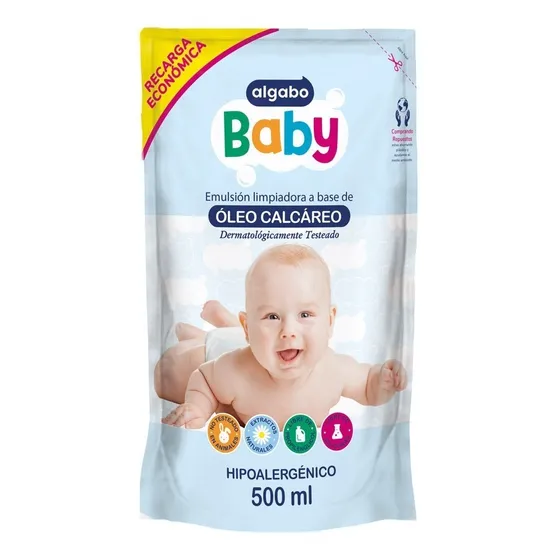 Caja X8 Repuesto Baby Óleo Calcáreo 500ml Dp Algabo