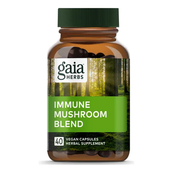 Suplemento Gaia Herbs Immune Mushroom Blend, 40 Cápsulas Veg