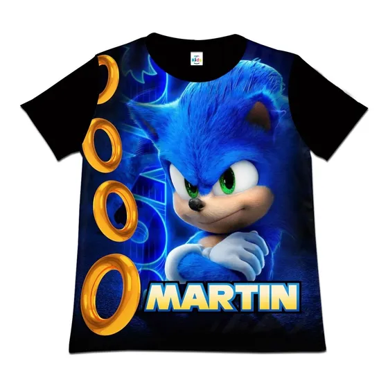 Franela Camisa Niño Sonic En Poliester