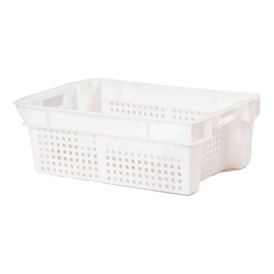 Cajón Canasto Liviano Ventilado Apilable Y Embutible N°14 Color Blanco