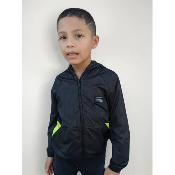 Jaqueta Corta Vento Infantil Menino Criança  Com Capuz 