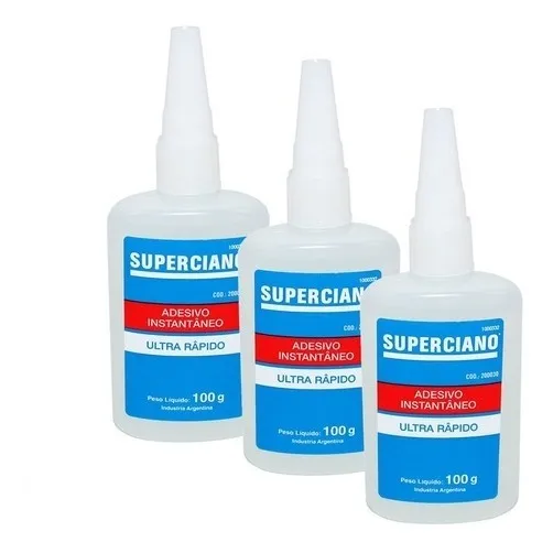 3 Cola Instantânea Superciano 100g Bico Dosador Ultra Forte