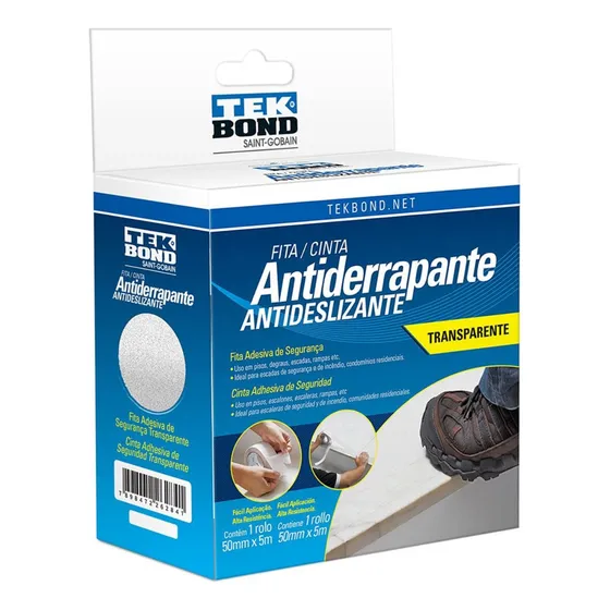 Fita Antiderrapante 50mmx5m Para Pisos E Rampas Cor Branco