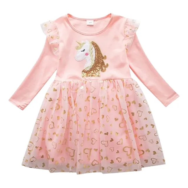 Hermoso Vestido Unicornio Niñas Alta Calidad