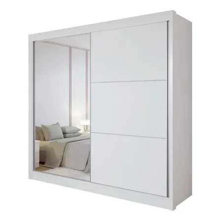 Guarda Roupa Casal 2 Portas 6 Gavetas 100% Mdf Coliseu Branco