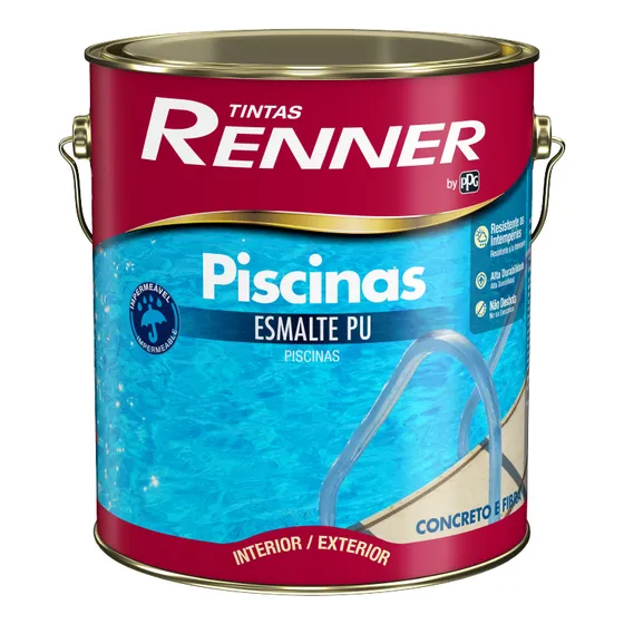Esmalte Poliuretanico Para Piscinas Renner (a+b) 4,5lts Color Celeste