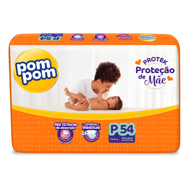 Fralda Pom Pom Protek Proteção De Mãe Mega P 54 Unidades Gênero Sem Gênero Fralda Pom Pom Protek Proteção De Mãe Mega P 54 Unidades Gênero Sem Gênero