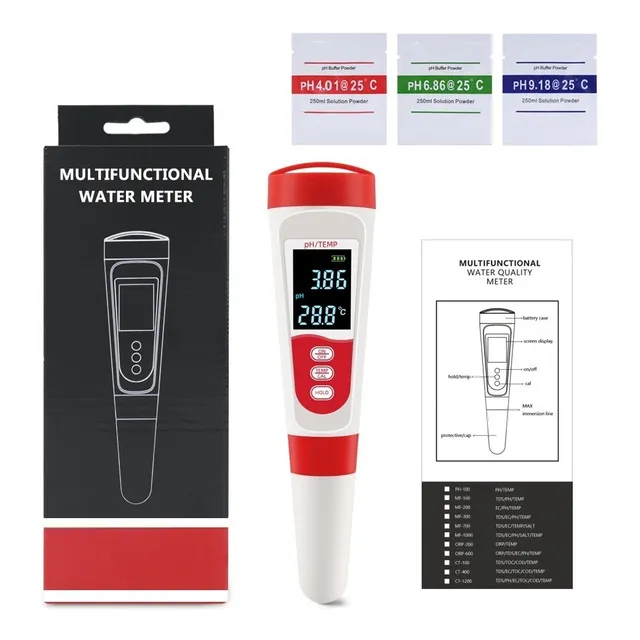 Medidor De Ph Phmetro Y Temperatura Portatil Cal Automatico