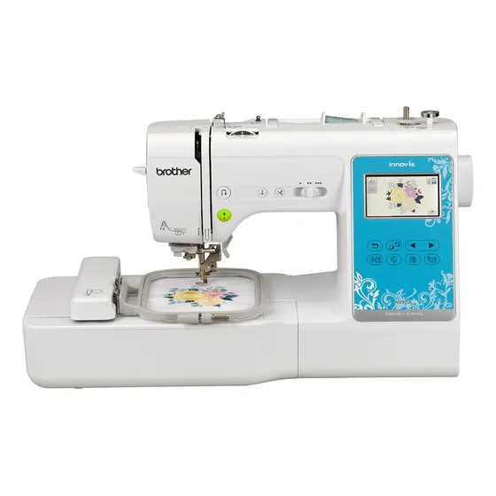Máquina De Coser Y Bordar Digitalizada Brother Nv970l Color Blanco