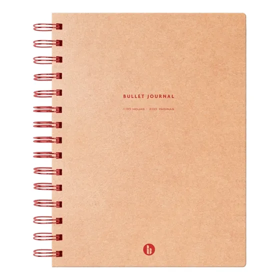 Bullet Journal A5 Tapa Dura 100 Hojas Punteadas 120 Grs.
