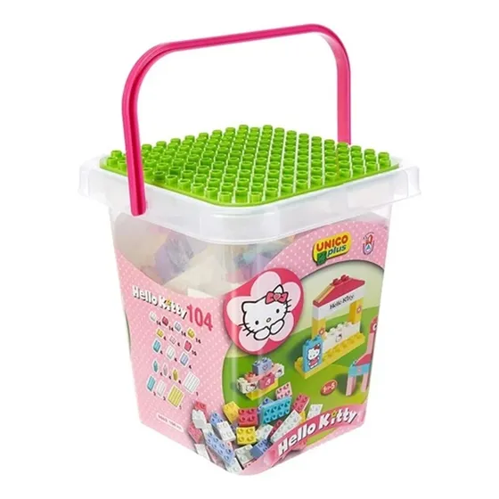 Bloques De Construcción Hello Kitty Balde X 104 Pzas