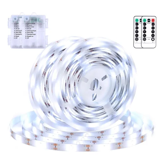 Tira De Luces Led 2pack Con Pilas, 98 Pies 90 Luces Led Con