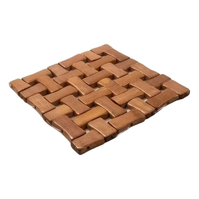Apoya Platos De Madera Antideslizante 16x16cm