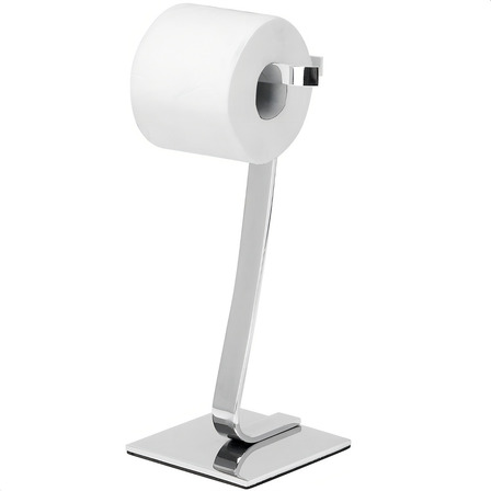 Porta Papel Higiênico De Chão Single Cromado E Maciço Porta Papel Higiênico De Chão Single Cromado E Maciço