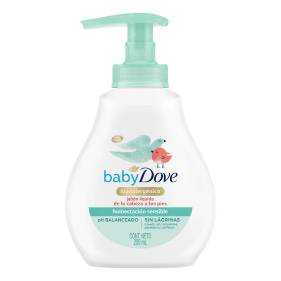 Dove Baby Jabon Liquido Pies A Cabeza Humectacion Sensible