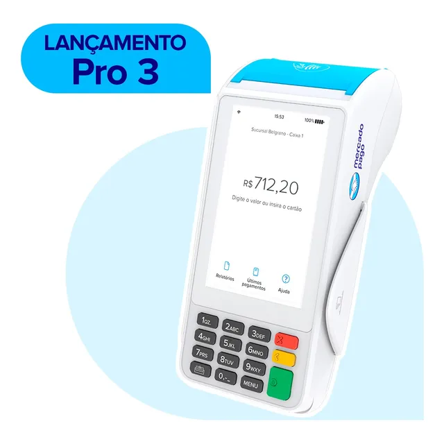 Mercado Pago Point Pro 3 Maquininha 4g C/ Tela Touch Mercado Pago Point Pro 3 Maquininha 4g C/ Tela Touch