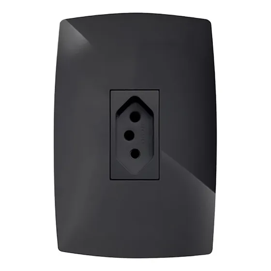Tomada Vertical 10a Preta Blux Home 30 Peças