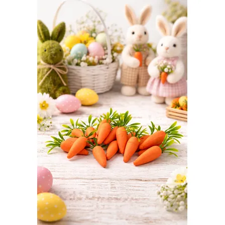 Cenoura Isopor 6cm Decorativa Páscoa Kit 18 Unidades Festas Decoração De Páscoa