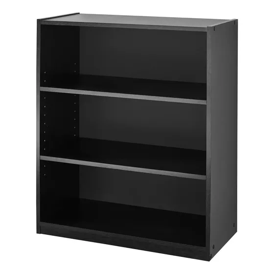 Librero De 3 Entrepaños Y Repisas Ajustables Marca Mainstays Color Negro