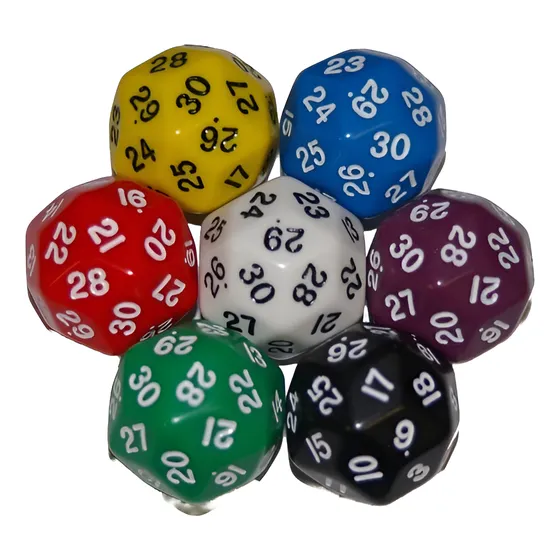Dado De 30 Faces D30 Rpg D&d Dd