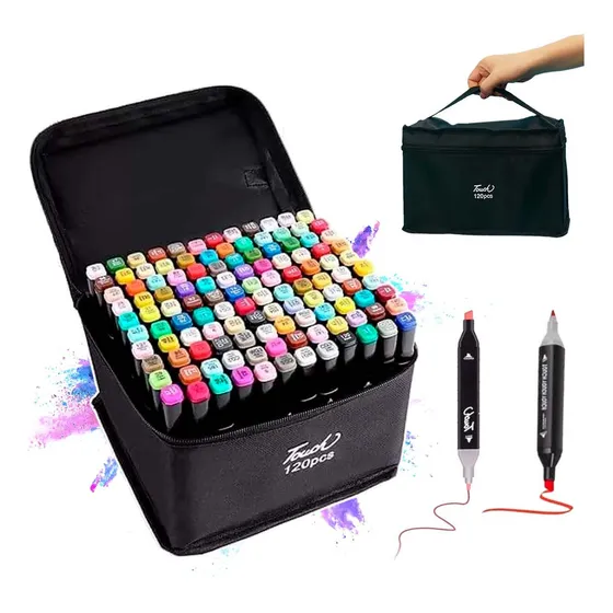 Marcador para colorir Touch 120pcs de ponta duplo x unidade x 120