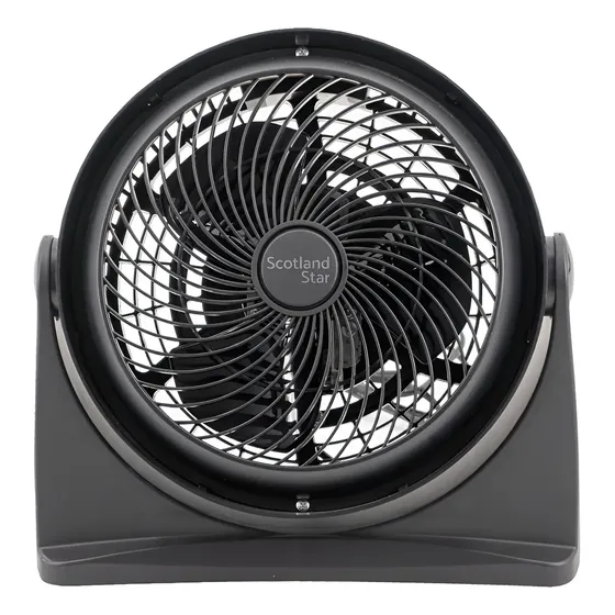 Ventilador de piso scotland star SS-VE89 con 3 aspas de Plástico color negro estructura color negro, 22.86cm de diámetro | Cuotas sin interés