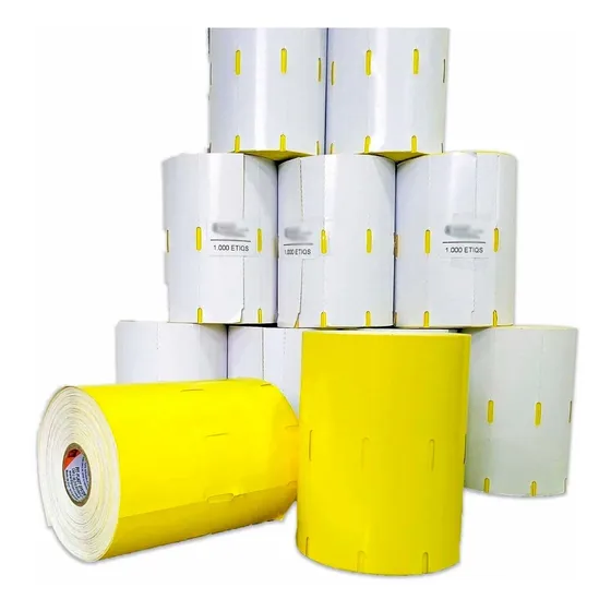 Etiqueta De Gondola 110x30 1000 Etiquetas / Verde - 4 Rolos Cor Amarela