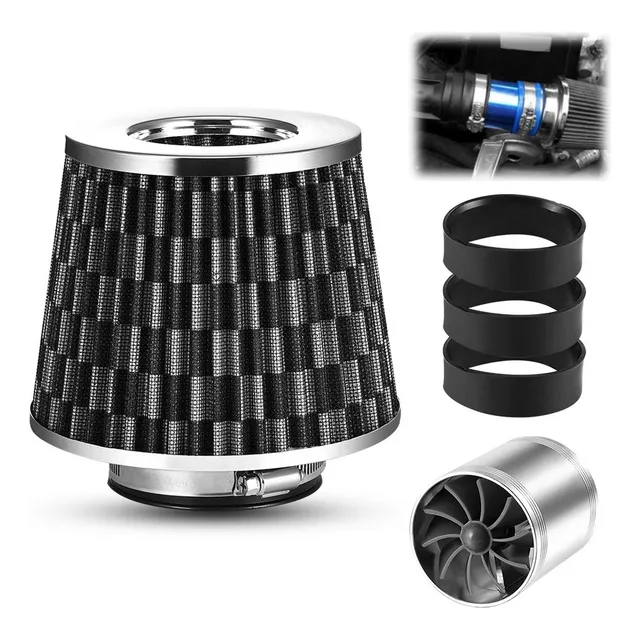 Negro Filtro Universal De Alto Flujo+tornado Turbine Twister