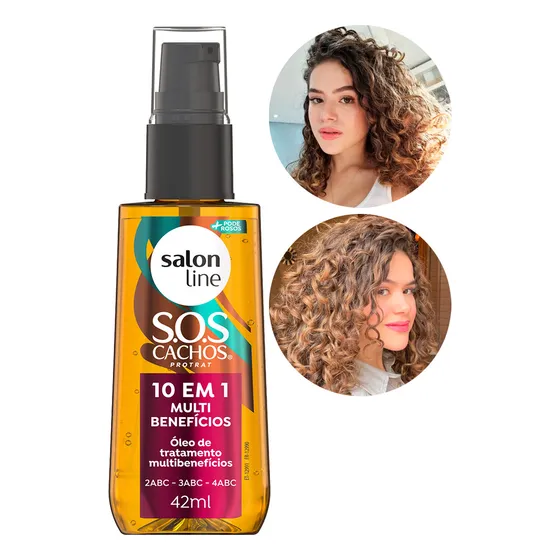 Óleo 10 Em 1 Sos Cachos Salon Line 42ml Multibenefícios