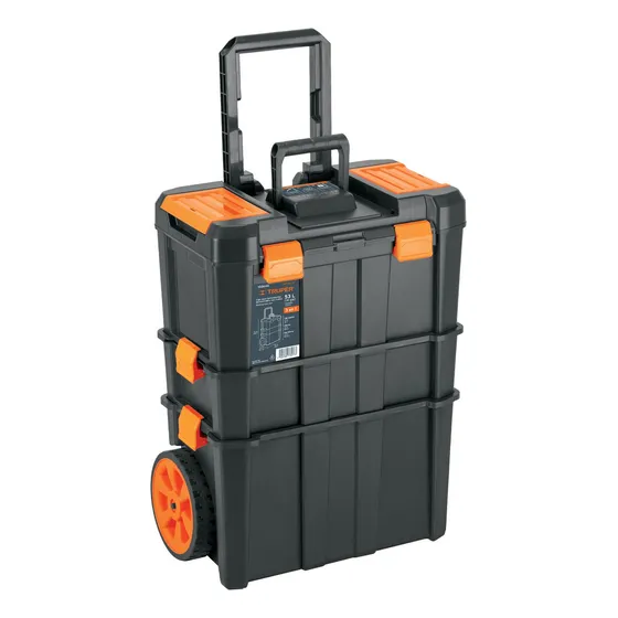 Caja Para Herramientas 19 X25 3 En 1 Desmontable Truper CHP-1925R Color Negro