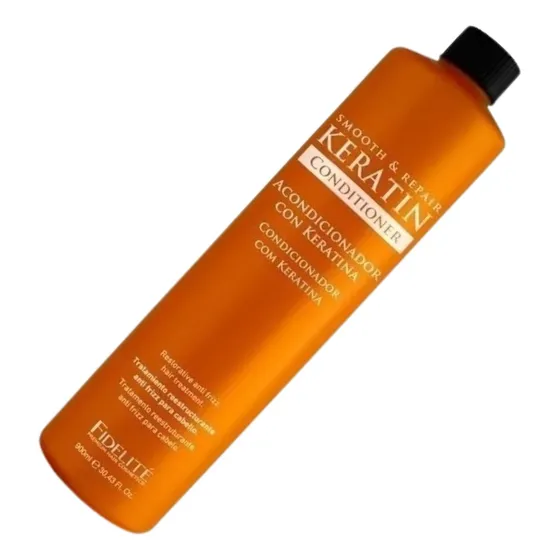Acondicionador Con Keratina Cabellos Dañados 900ml Fidelite