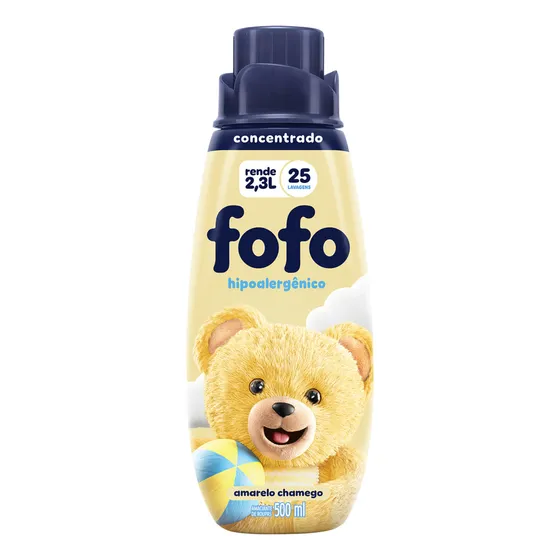 Amaciante De Roupa Concentrado Amarelo Chamego Fofo 500ml