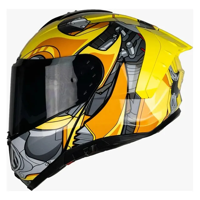 Casco Para Moto Transformers Bumblebee Abatible Snow Kov