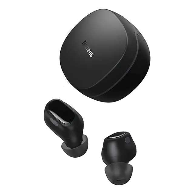 Auricular gamer inalámbrico Baseus Encok TWS WM01 in ear Fone de ouvido sem fio Encok WM01 Encok WM01 negro con luz LED