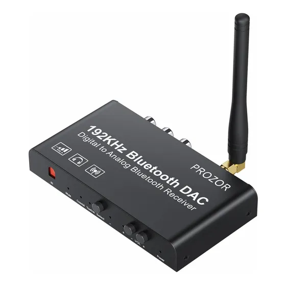 Conversor Prozor Dac 192Khz Stereo Audio Digital Analogico Dac Toslink Bt Coaxial Rca